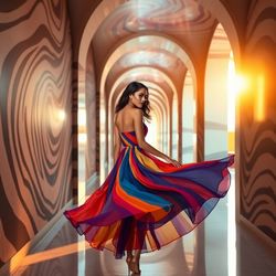 Portrait of young woman standing in church