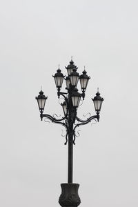 Low angle view of statue against clear sky