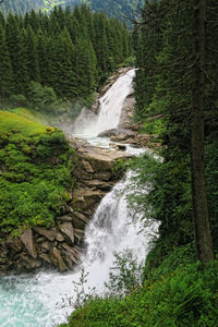 Scenic view of waterfall