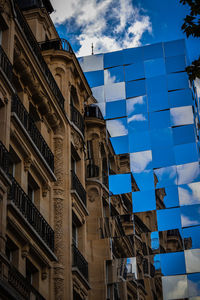 Low angle view of buildings against sky