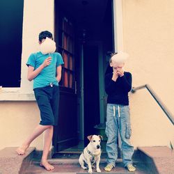 Man with dog