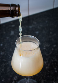 Close-up of drink in glass
