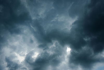 Low angle view of storm clouds in sky