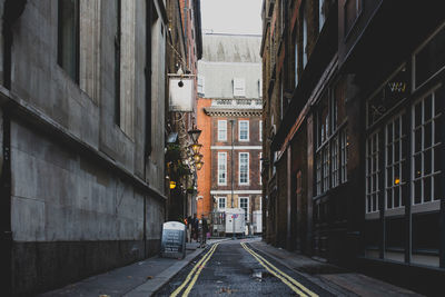 Street amidst buildings in city