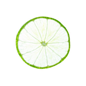 Close-up of lemon slice against white background