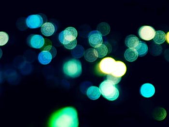 Defocused lights at night