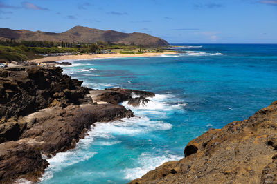 Scenic view of sea against sky