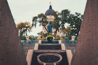 Statue of temple against sky