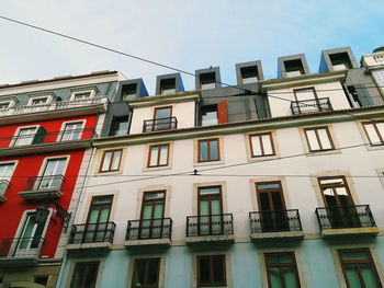 Low angle view of residential building against sky