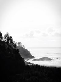 Scenic view of beach and sea against sky