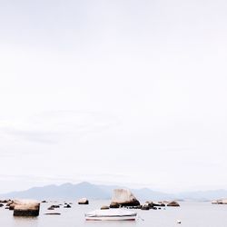 Boats in sea