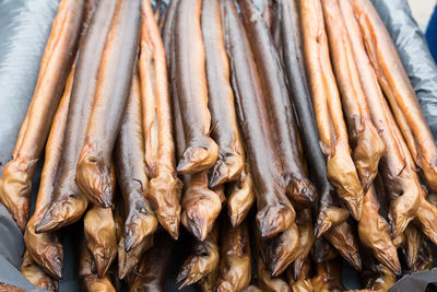 Close-up of fish for sale at market