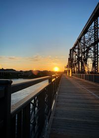 View of bridge at sunset