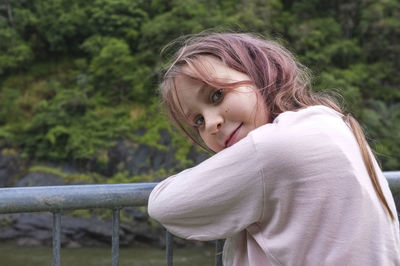 Close-up portrait of a girl