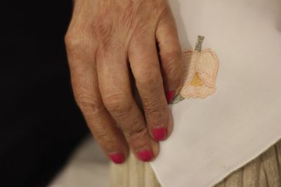 Midsection of woman holding ice cream