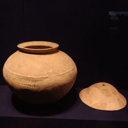 High angle view of bowl on table