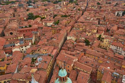 High angle view of old town