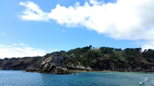 Scenic view of cloudy sky over sea