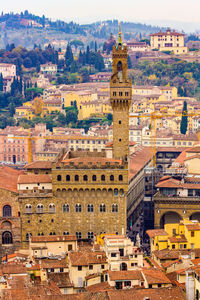 Cityscape of florence, tuscany, italy, during sunset in autumn.
