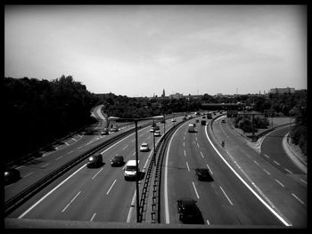 Road passing through highway