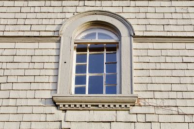 Low angle view of window on building