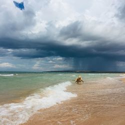 Scenic view of sea against sky