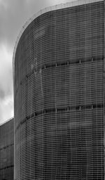 Low angle view of modern building against sky