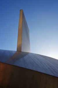 Low angle view of built structure against blue sky