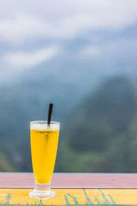 Close-up of drink on table