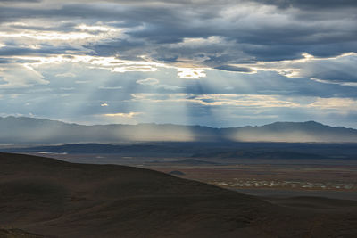 Sunset over the northern highlands in iceland