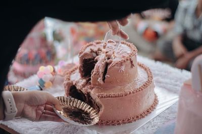 Close-up of cupcakes on table