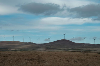Electric power windmills in the mountains
