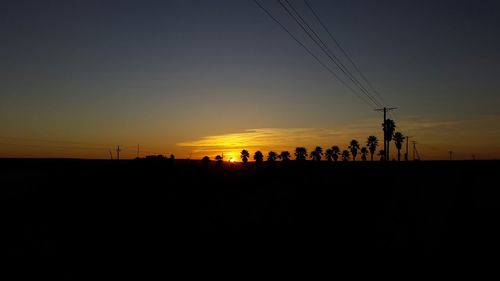 Scenic view of sunset over landscape