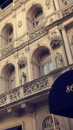 Low angle view of historic building