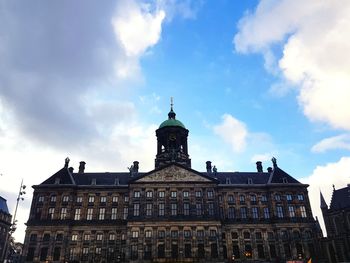 Low angle view of building against sky