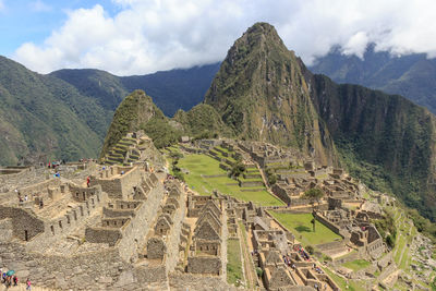 Panoramic view of old ruins against sky