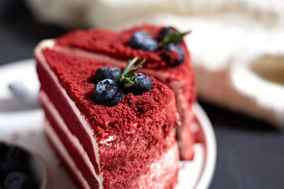 Close-up of dessert in plate