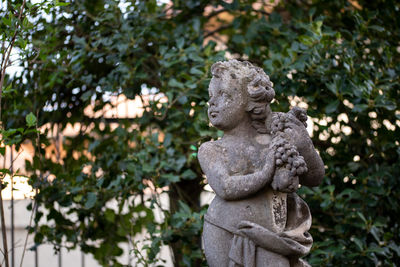 Statue of angel in park