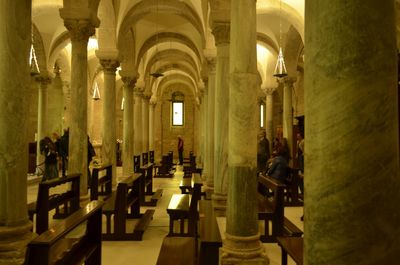 Interior of illuminated building