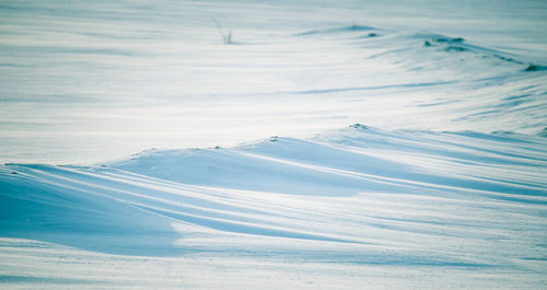 Scenic view of snow covered mountain against sky