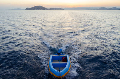 Sunrise on a boat towards komodo