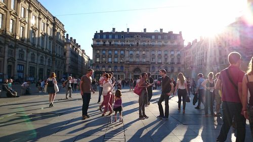 Crowd in a city