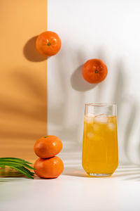 Close-up of orange on table