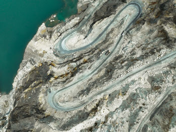 High angle view of sea