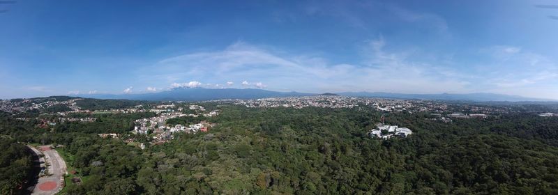 Panoramic view of townscape against sky