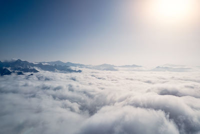 Aerial view of cloudscape