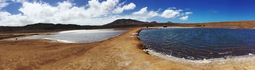 Panoramic view of beach against sky