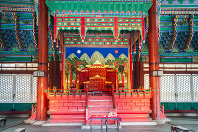 Interior of temple