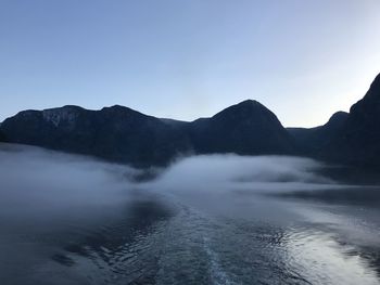 Morning in the norway fjords.