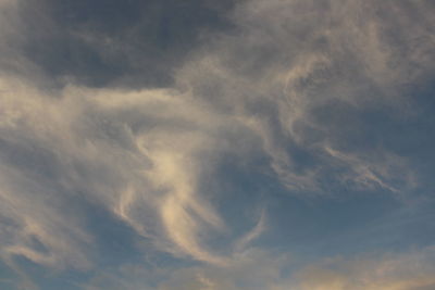 Low angle view of cloudy sky
